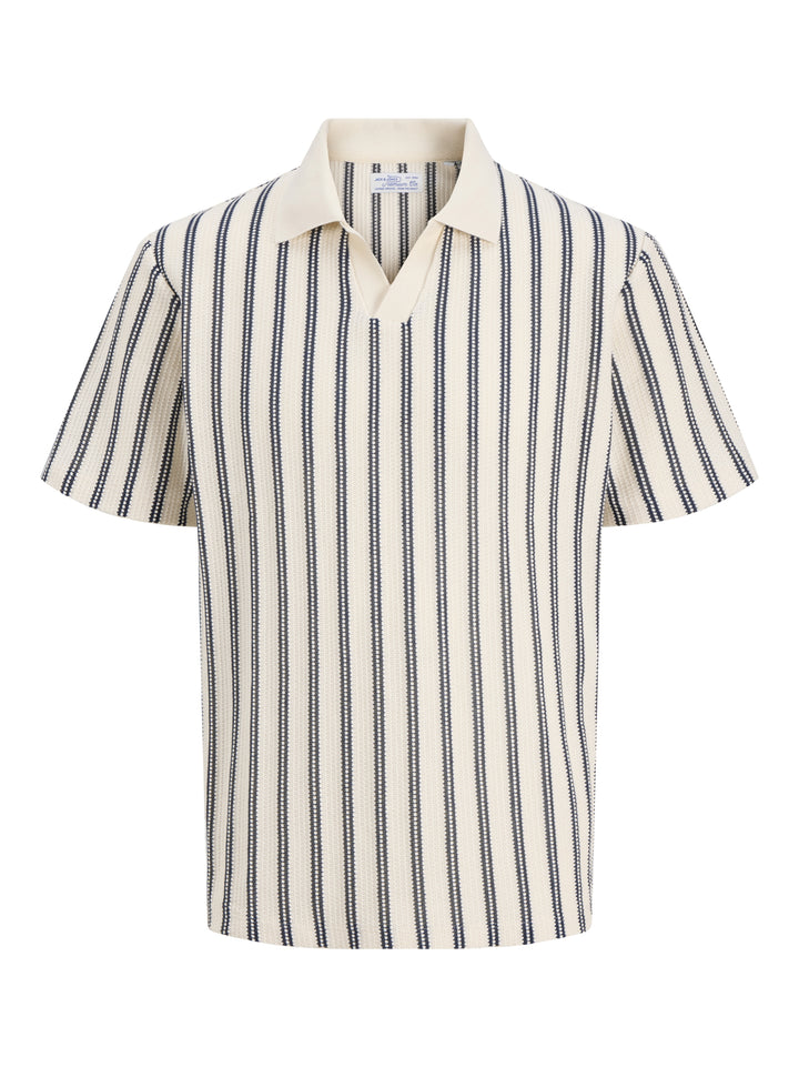 JPRBLUHARRY SS SPLIT NECK POLO SN, Cloud Dancer/NAVY 177642006 Bild 1