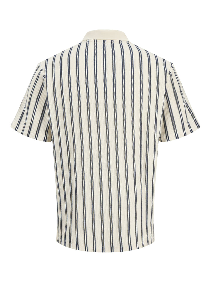 JPRBLUHARRY SS SPLIT NECK POLO SN, Cloud Dancer/NAVY 177642006 Bild 2