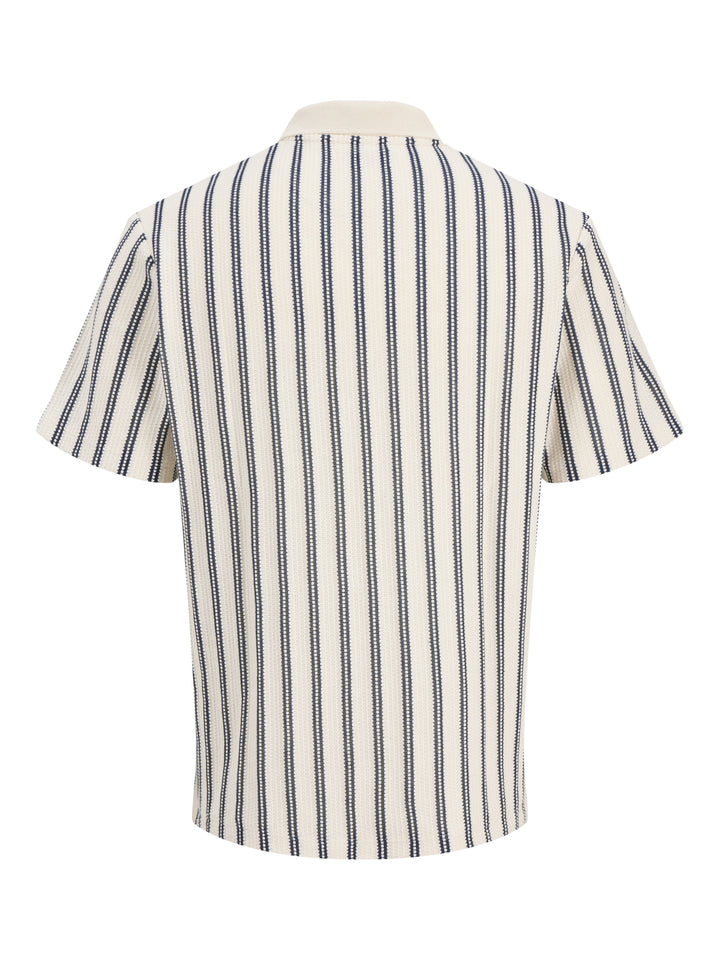 JPRBLUHARRY SS SPLIT NECK POLO SN, Cloud Dancer/NAVY 177642006 Bild 2