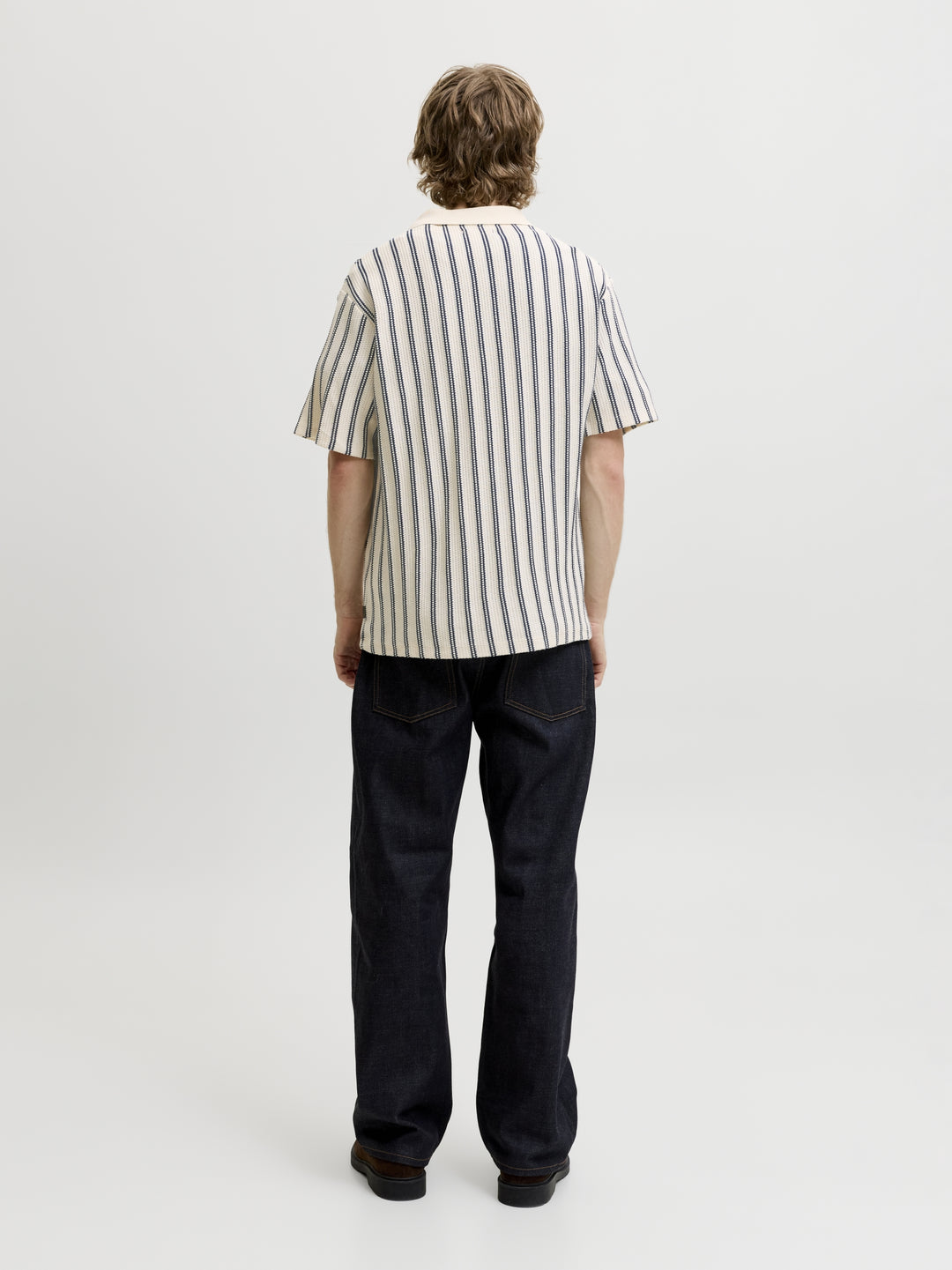JPRBLUHARRY SS SPLIT NECK POLO SN, Cloud Dancer/NAVY 177642006 Bild 8