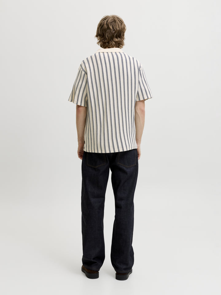 JPRBLUHARRY SS SPLIT NECK POLO SN, Cloud Dancer/NAVY 177642006 Bild 8