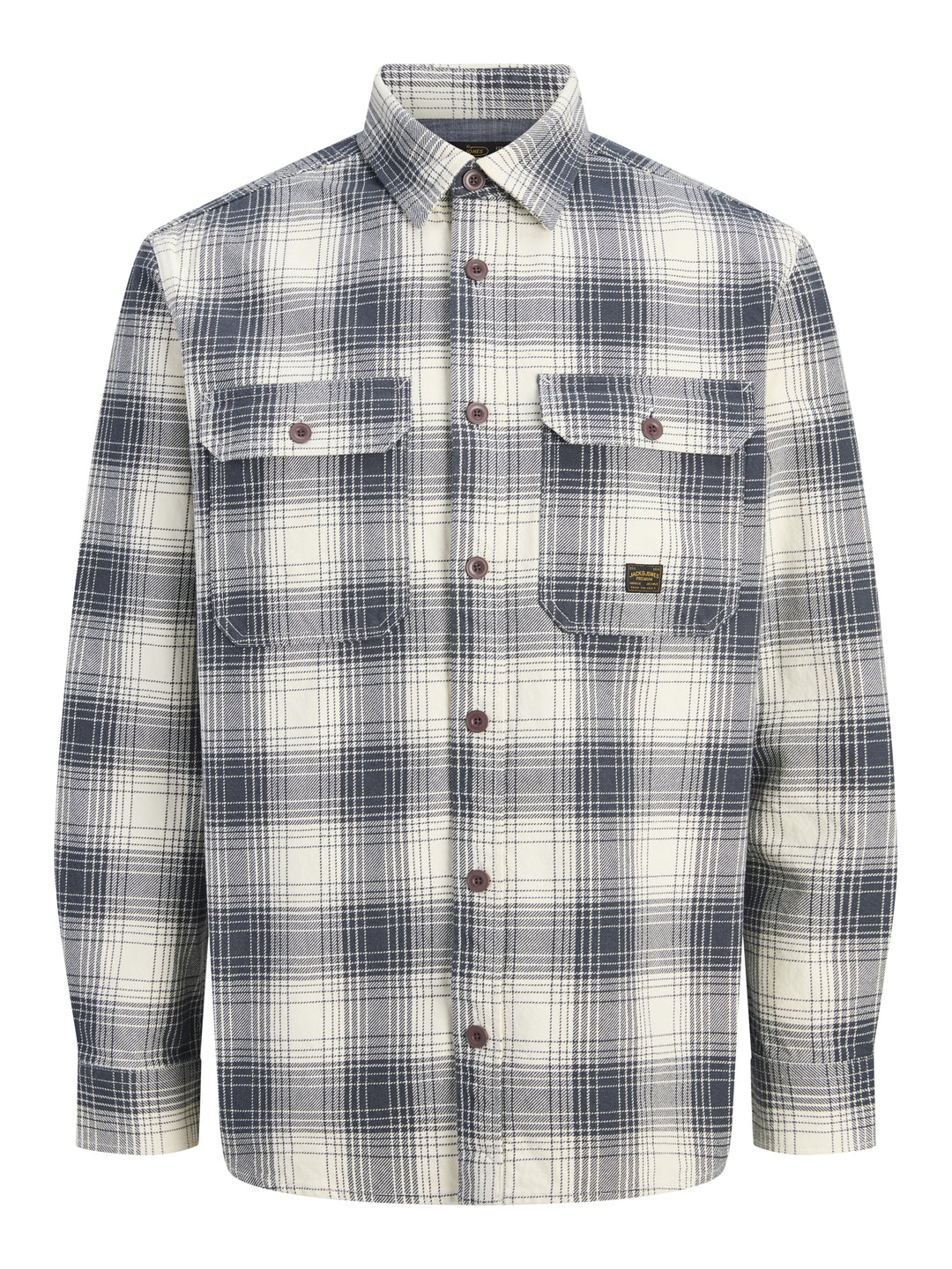 JPRBLUIVY CHECK L/S OVERSHIRT SN, Dark Navy 175697 Bild 1