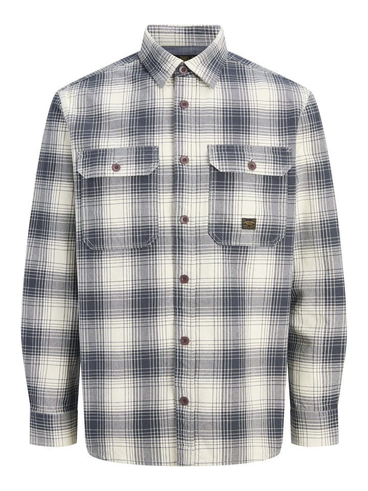 JPRBLUIVY CHECK L/S OVERSHIRT SN, Dark Navy 175697 Bild 1