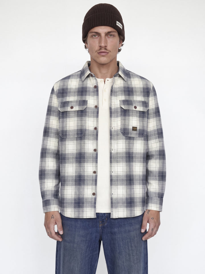 JPRBLUIVY CHECK L/S OVERSHIRT SN, Dark Navy 175697 Bild 6