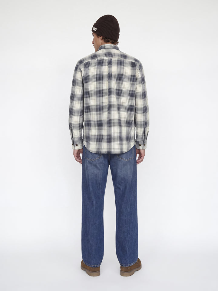 JPRBLUIVY CHECK L/S OVERSHIRT SN, Dark Navy 175697 Bild 7