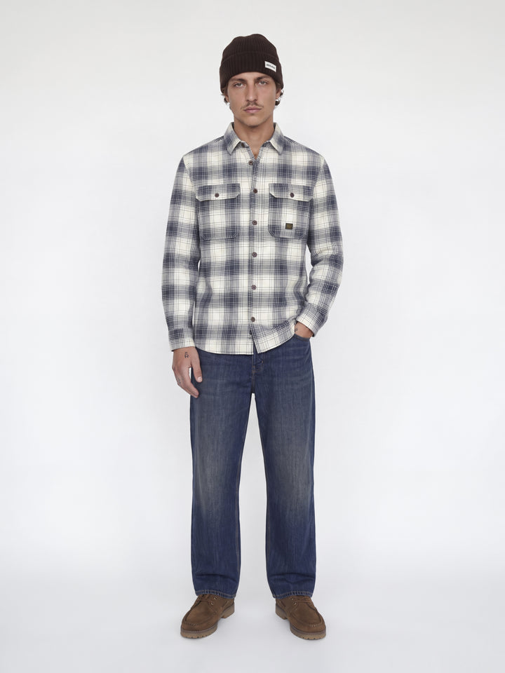 JPRBLUIVY CHECK L/S OVERSHIRT SN, Dark Navy 175697 Bild 8
