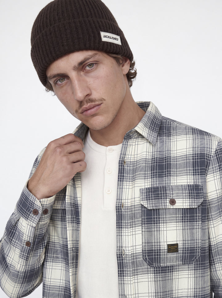 JPRBLUIVY CHECK L/S OVERSHIRT SN, Dark Navy 175697 Bild 9