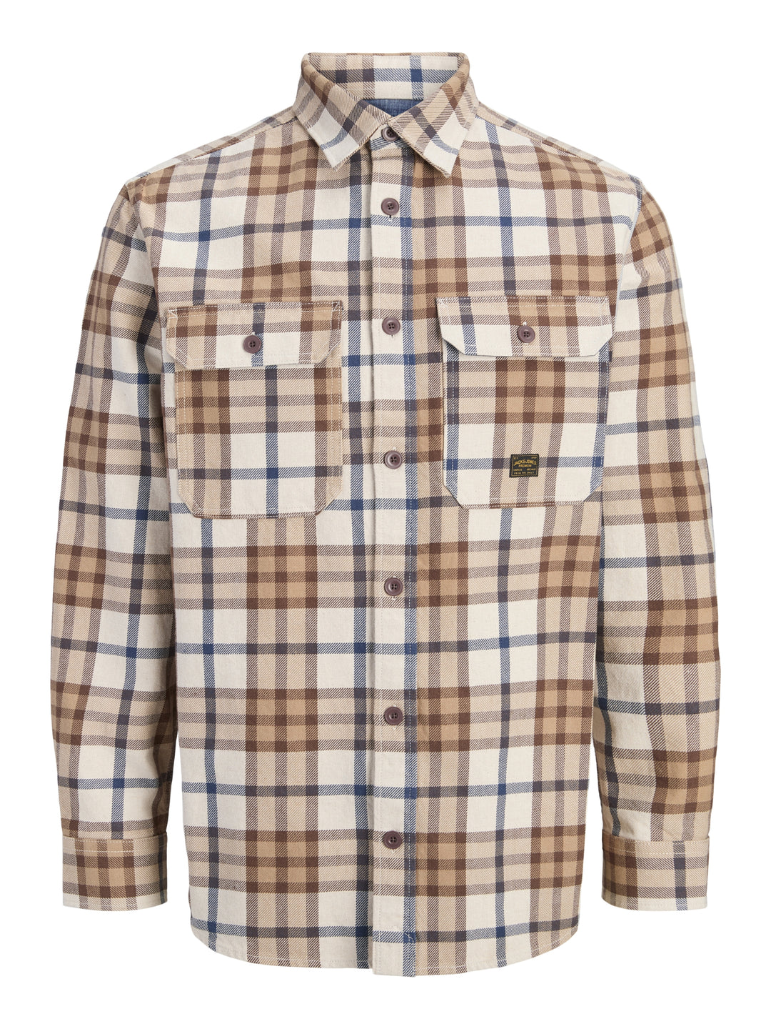 JPRBLUIVY CHECK L/S OVERSHIRT SN, Plaza Taupe 176656 Bild 1