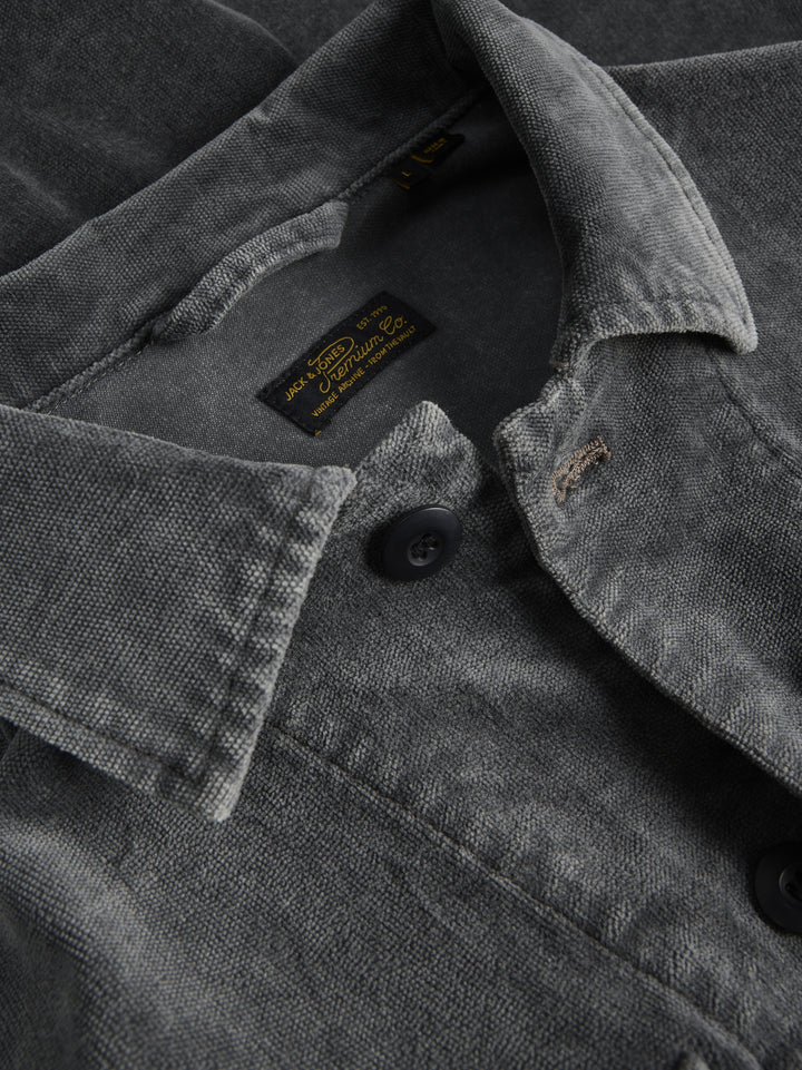 JPRBLUJACOB MOLESKIN L/S OVERSHIRT, Black Sand 292939 Bild 3