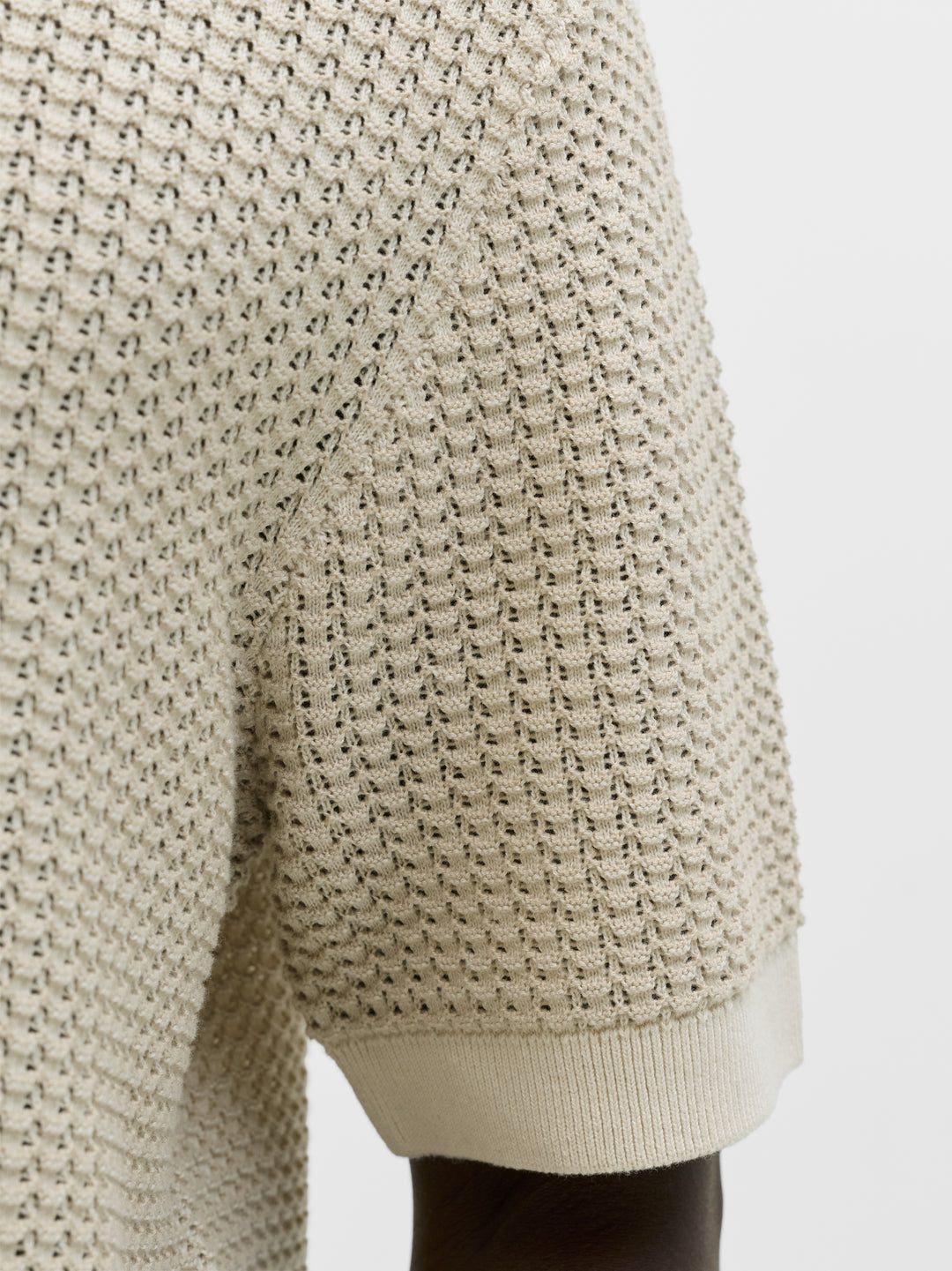 JPRBLUKINGSLEY KNIT POLO SS LN, Whitecap Gray/Twist 177610007 Bild 6