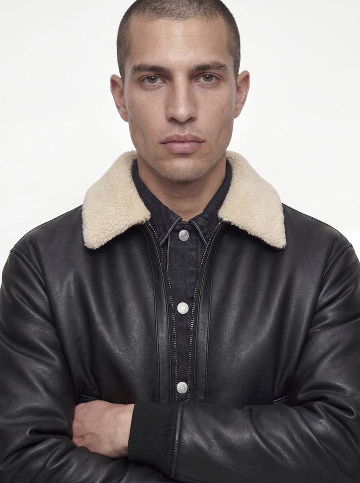 JPRBLULUKE BOMBER JACKET SN, Black/PU 178012001 Bild 7