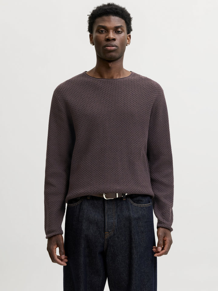 JPRBLUMASON KNIT CREW NECK SN, Chocolate Torte/Twist 176164001 Bild 4