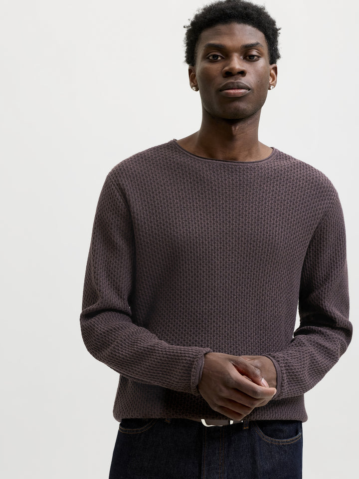 JPRBLUMASON KNIT CREW NECK SN, Chocolate Torte/Twist 176164001 Bild 8