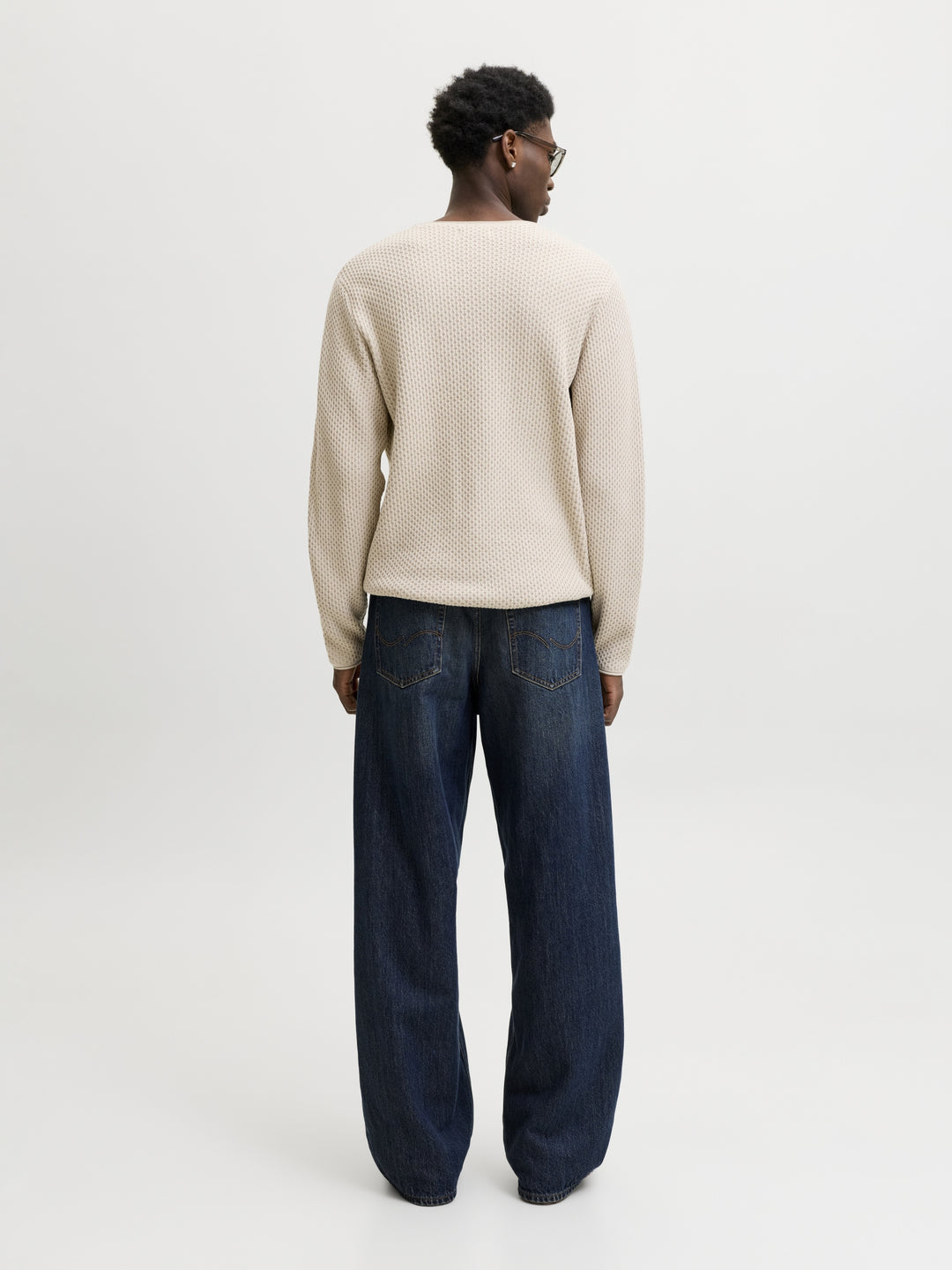 JPRBLUMASON KNIT CREW NECK SN, Silver Lining 176688 Bild 5
