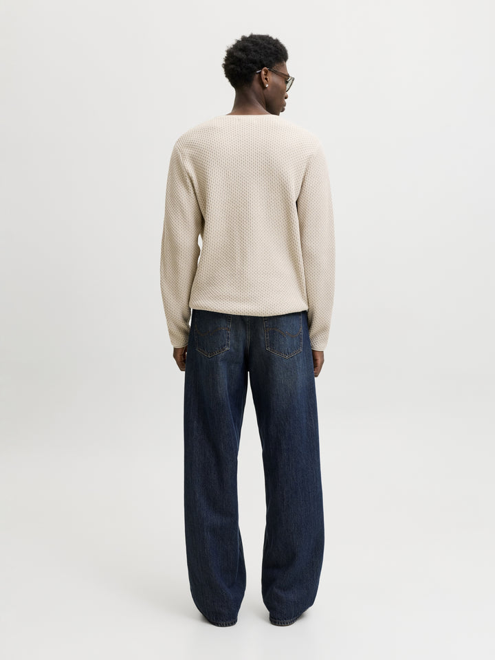 JPRBLUMASON KNIT CREW NECK SN, Silver Lining 176688 Bild 5