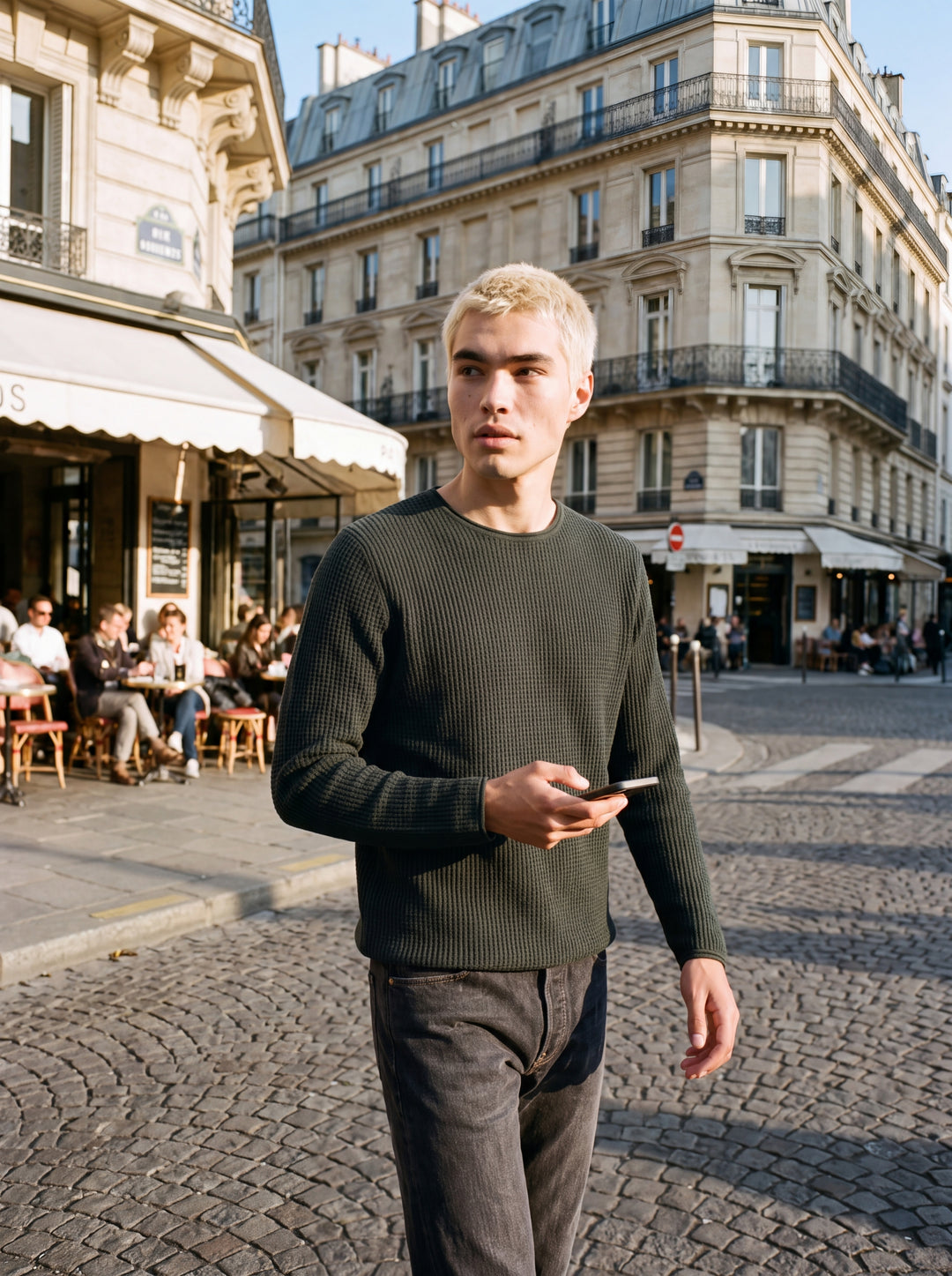 JPRBLUMASON KNIT CREW NECK SN, Scarab/Twist 177578001 Bild 3