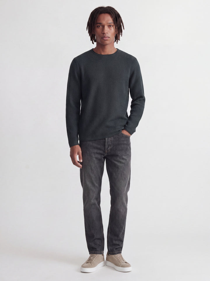 JPRBLUMASON KNIT CREW NECK SN, Scarab/Twist 177578001 Bild 6