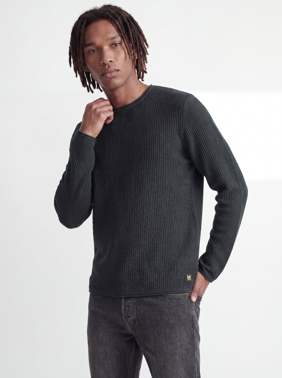 JPRBLUMASON KNIT CREW NECK SN, Scarab/Twist 177578001 Bild 7