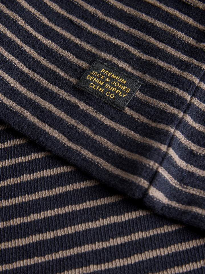 JPRBLUNATHAN STRIPED LS TEE, Dark Navy 175697 Bild 3