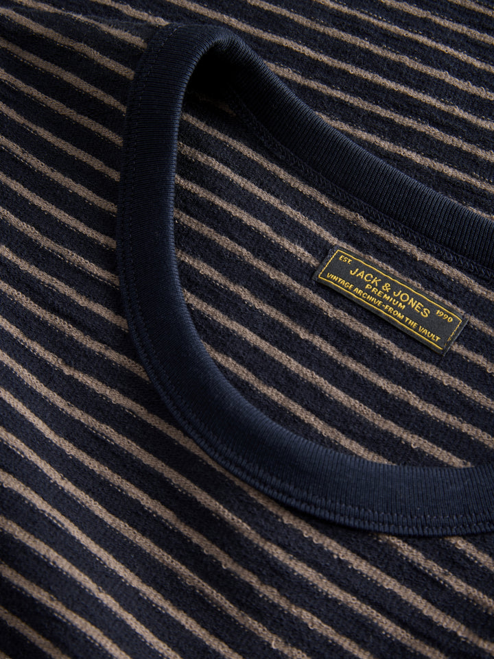 JPRBLUNATHAN STRIPED LS TEE, Dark Navy 175697 Bild 4