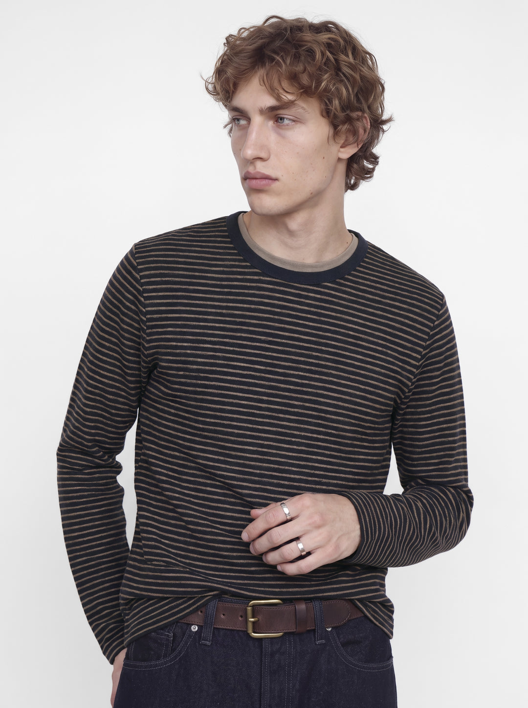 JPRBLUNATHAN STRIPED LS TEE, Dark Navy 175697 Bild 9