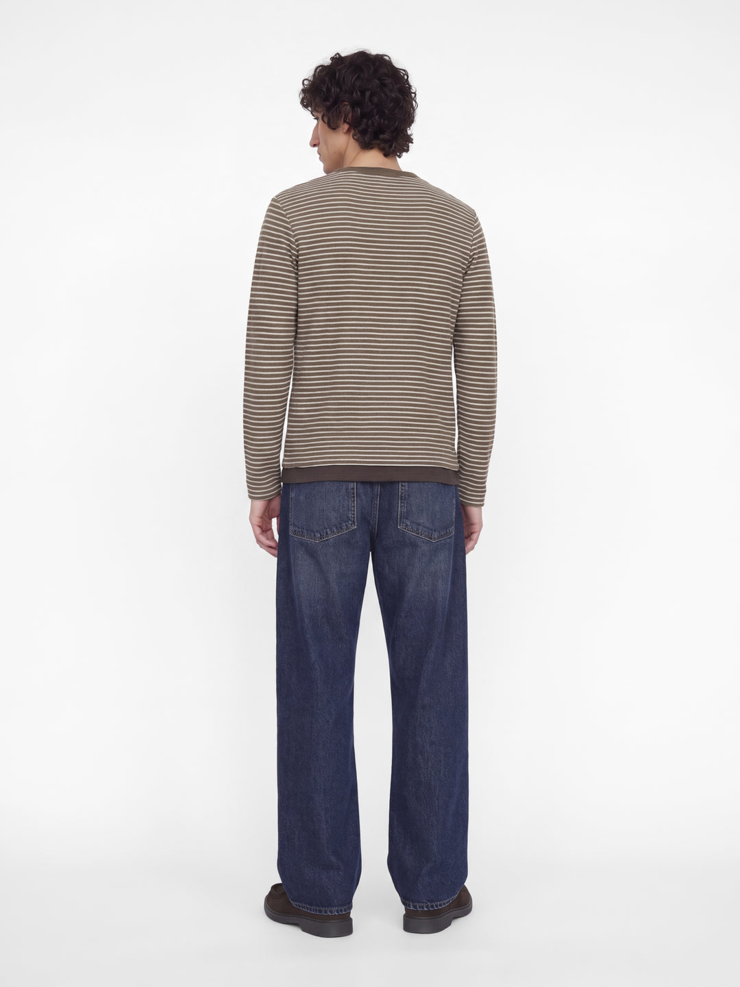 JPRBLUNATHAN STRIPED LS TEE, Walnut 176621 Bild 5
