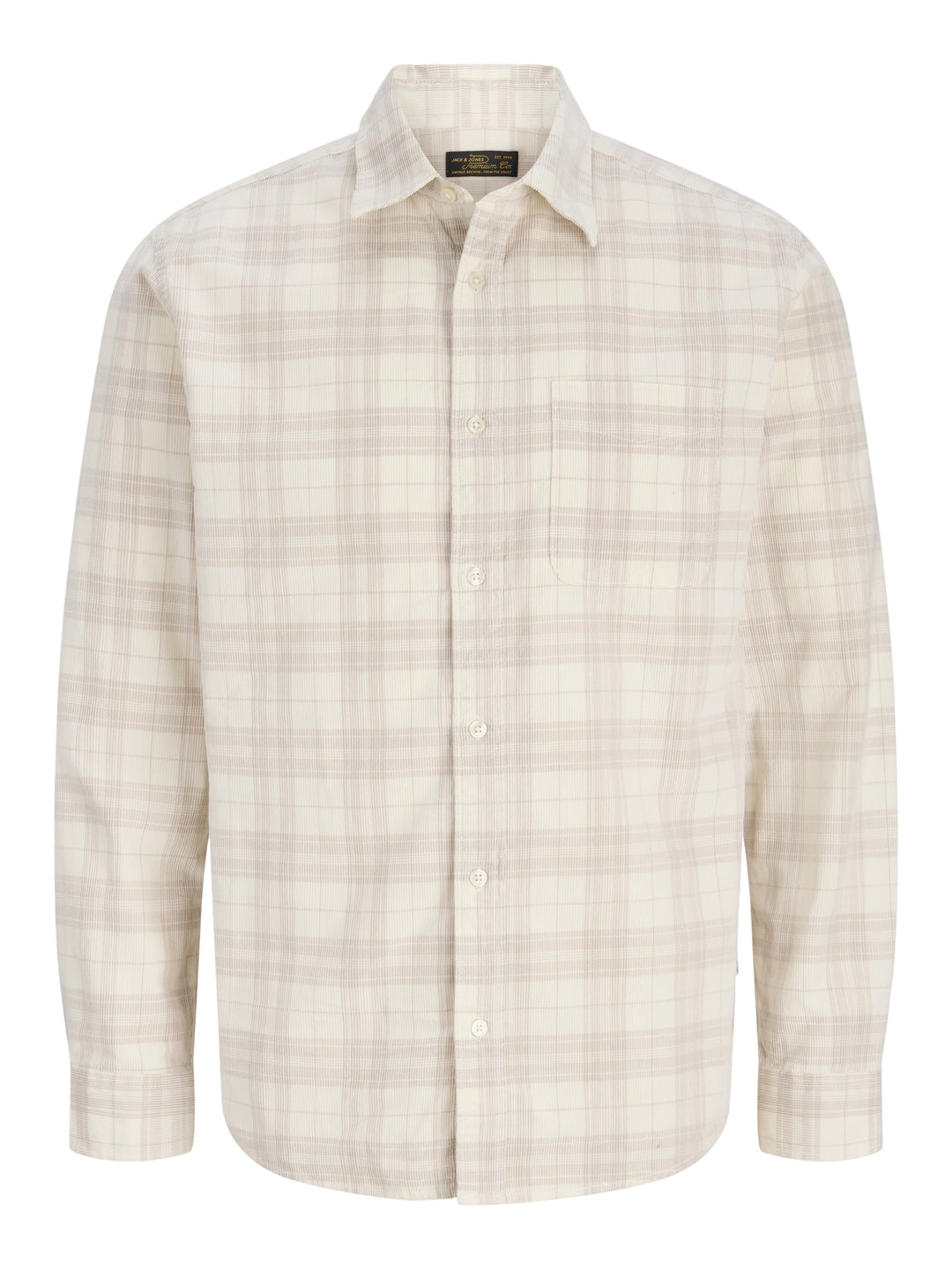 JPRBLURAY CORDUROY L/S SHIRT, Plaza Taupe/Check 176656001 Bild 1