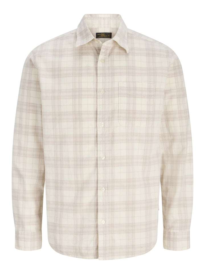 JPRBLURAY CORDUROY L/S SHIRT, Plaza Taupe/Check 176656001 Bild 1