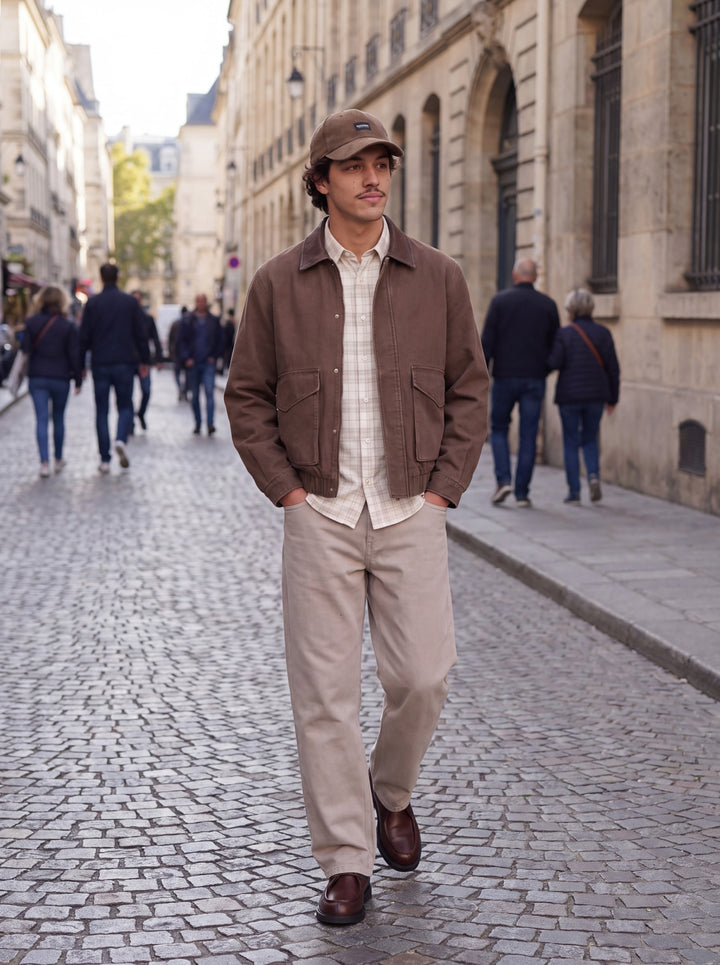 JPRBLURAY CORDUROY L/S SHIRT, Plaza Taupe/Check 176656001 Bild 3