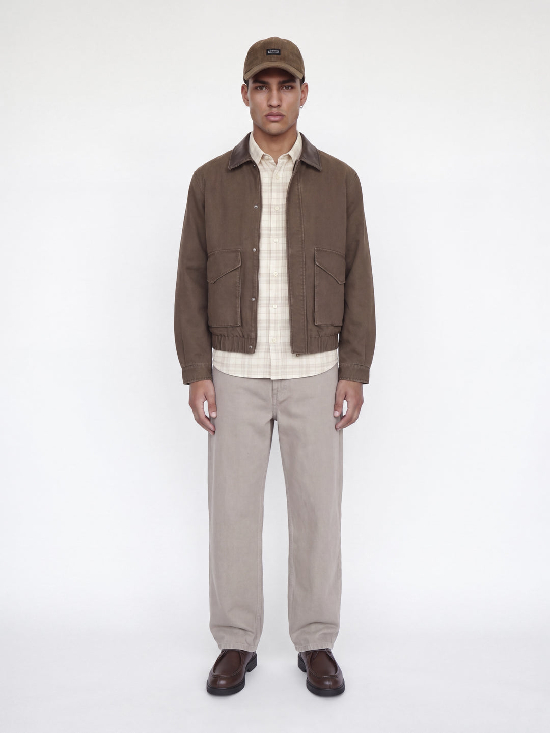 JPRBLURAY CORDUROY L/S SHIRT, Plaza Taupe/Check 176656001 Bild 6