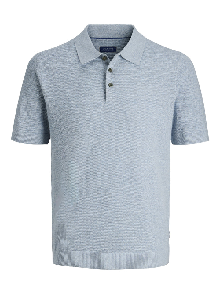 JPRBLURILEY KNIT POLO SS SN, Ashley Blue/twist 175719001 Bild 1