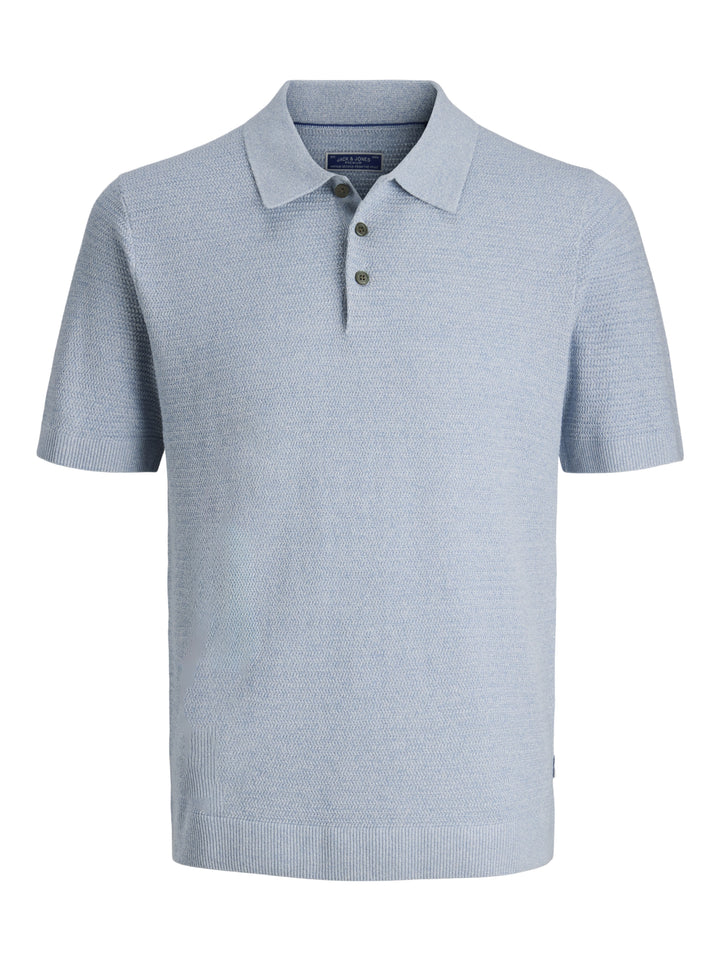 JPRBLURILEY KNIT POLO SS SN, Ashley Blue/twist 175719001 Bild 1