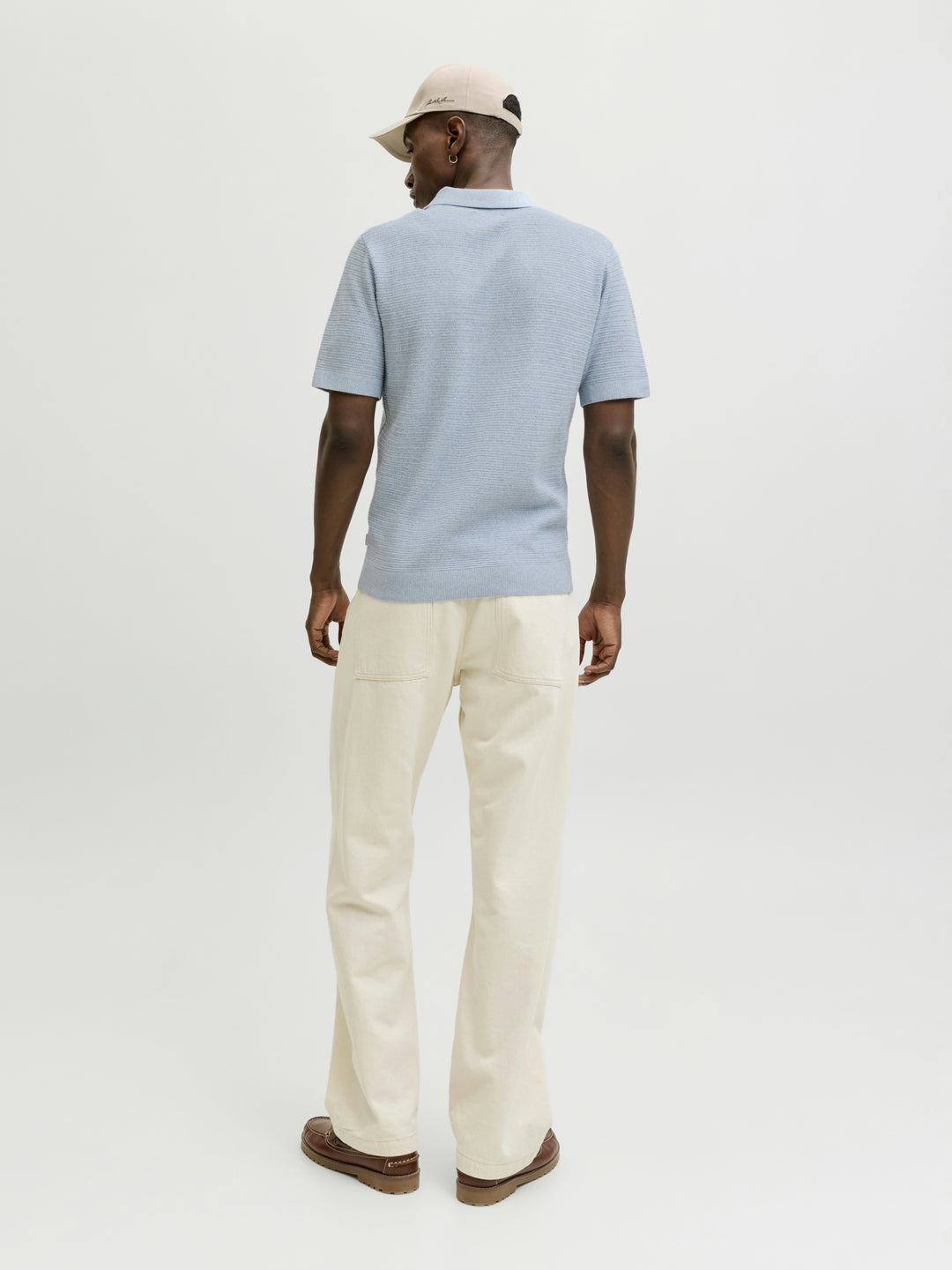 JPRBLURILEY KNIT POLO SS SN, Ashley Blue/twist 175719001 Bild 2