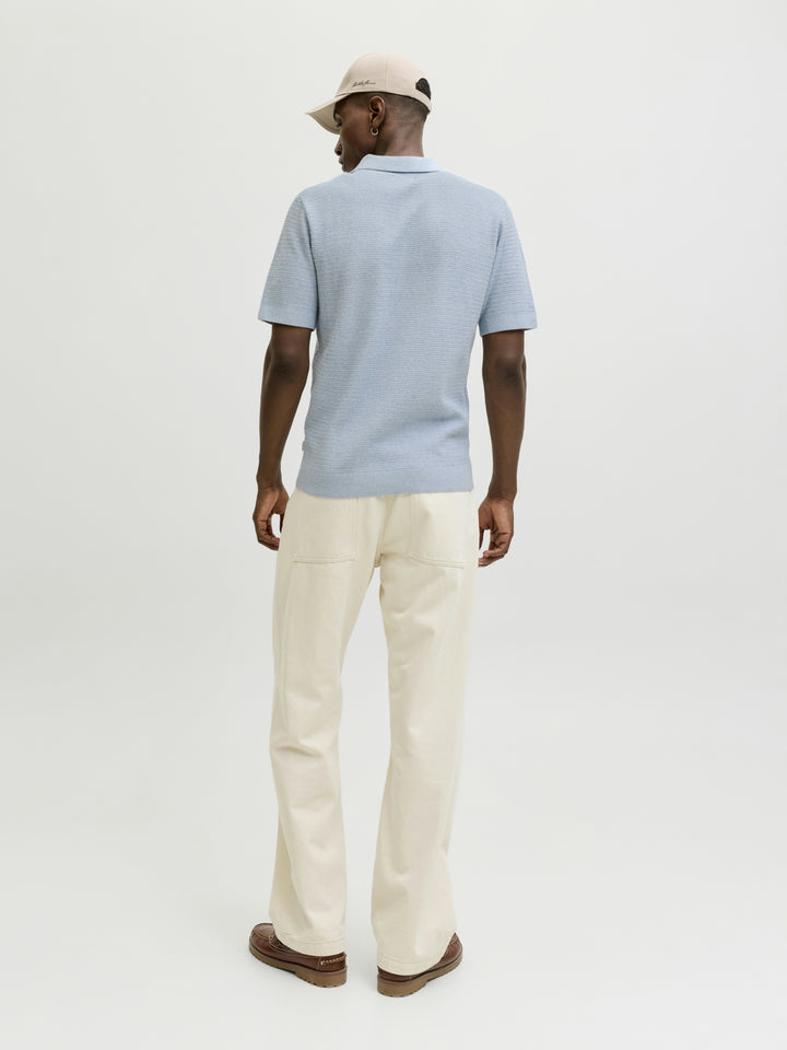 JPRBLURILEY KNIT POLO SS SN, Ashley Blue/twist 175719001 Bild 2