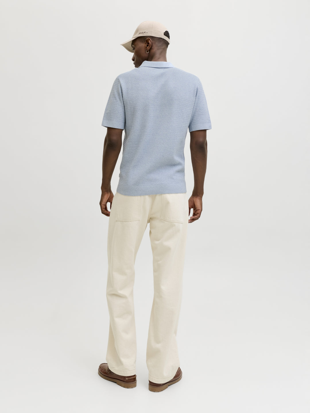 JPRBLURILEY KNIT POLO SS SN, Ashley Blue/twist 175719001 Bild 3