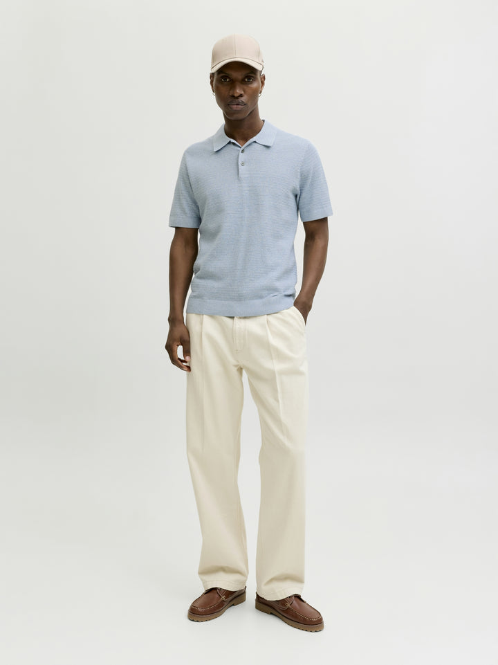 JPRBLURILEY KNIT POLO SS SN, Ashley Blue/twist 175719001 Bild 3
