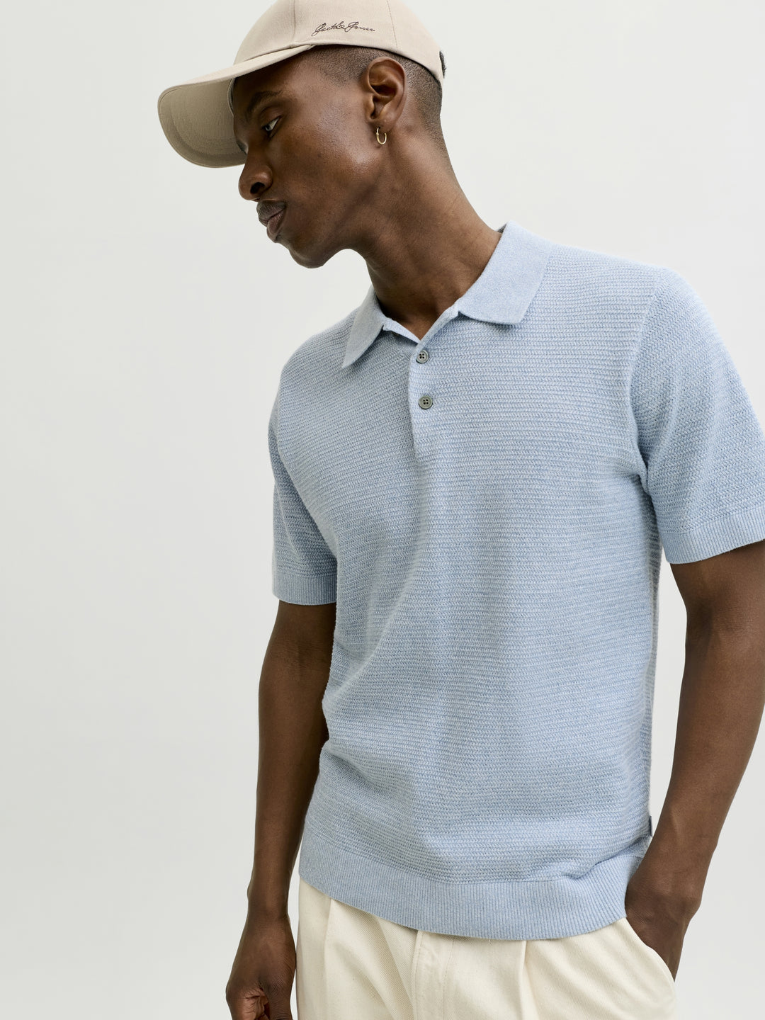 JPRBLURILEY KNIT POLO SS SN, Ashley Blue/twist 175719001 Bild 6