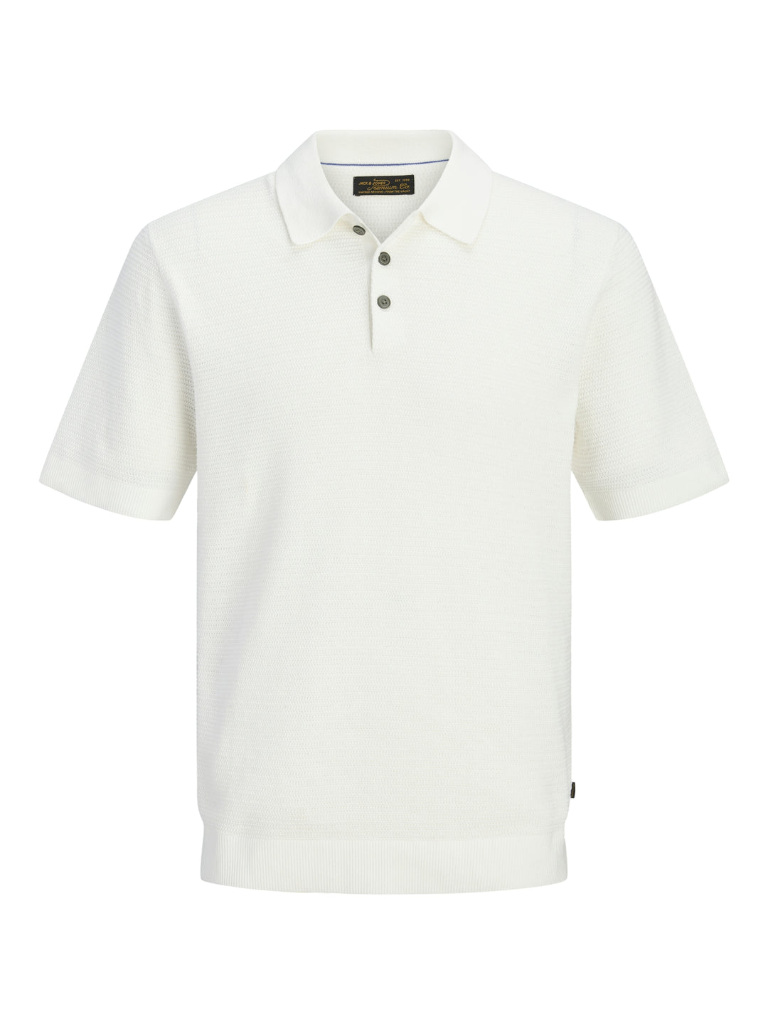 JPRBLURILEY KNIT POLO SS SN, Cloud Dancer 177642 Bild 1