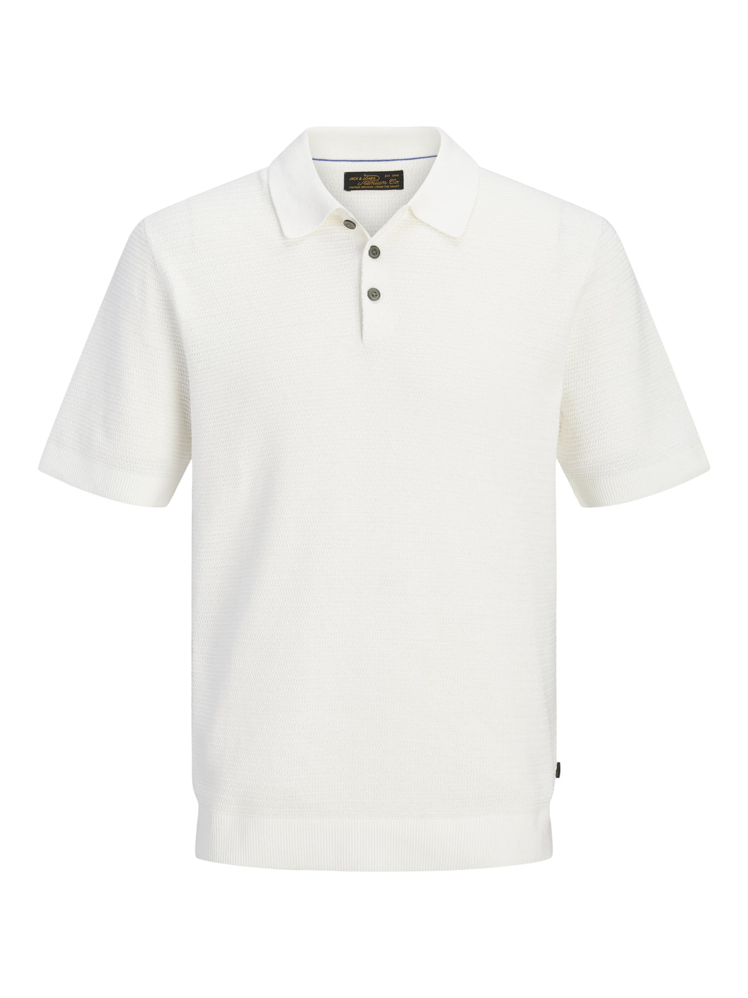 JPRBLURILEY KNIT POLO SS SN, Cloud Dancer 177642 Bild 1