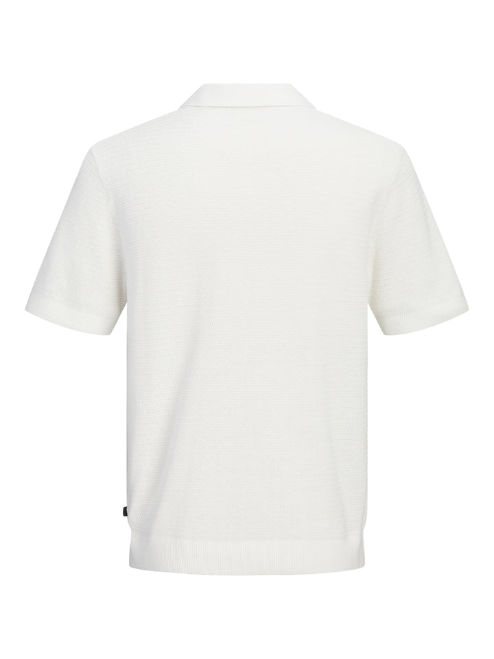 JPRBLURILEY KNIT POLO SS SN, Cloud Dancer 177642 Bild 8