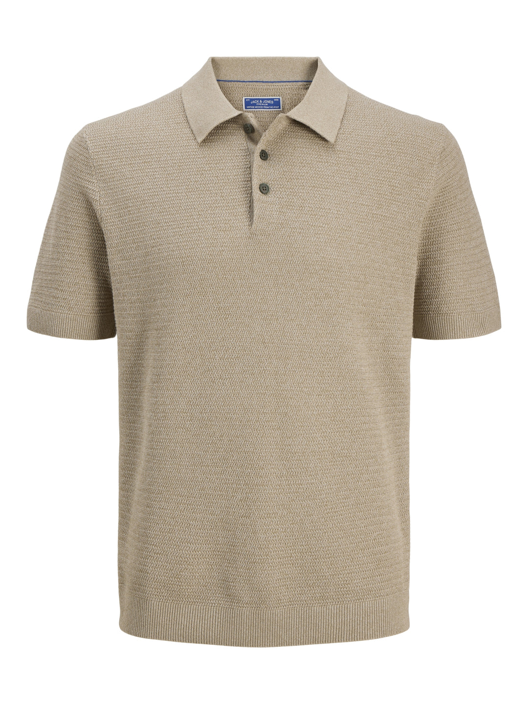 JPRBLURILEY KNIT POLO SS SN, Lemon Pepper/twist 305707001 Bild 1