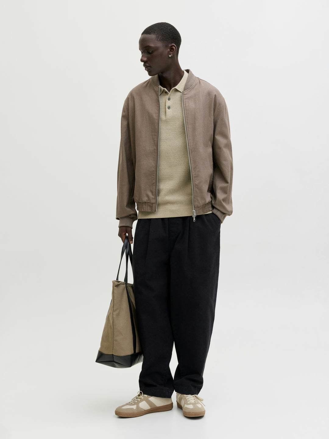 JPRBLURILEY KNIT POLO SS SN, Lemon Pepper/twist 305707001 Bild 3