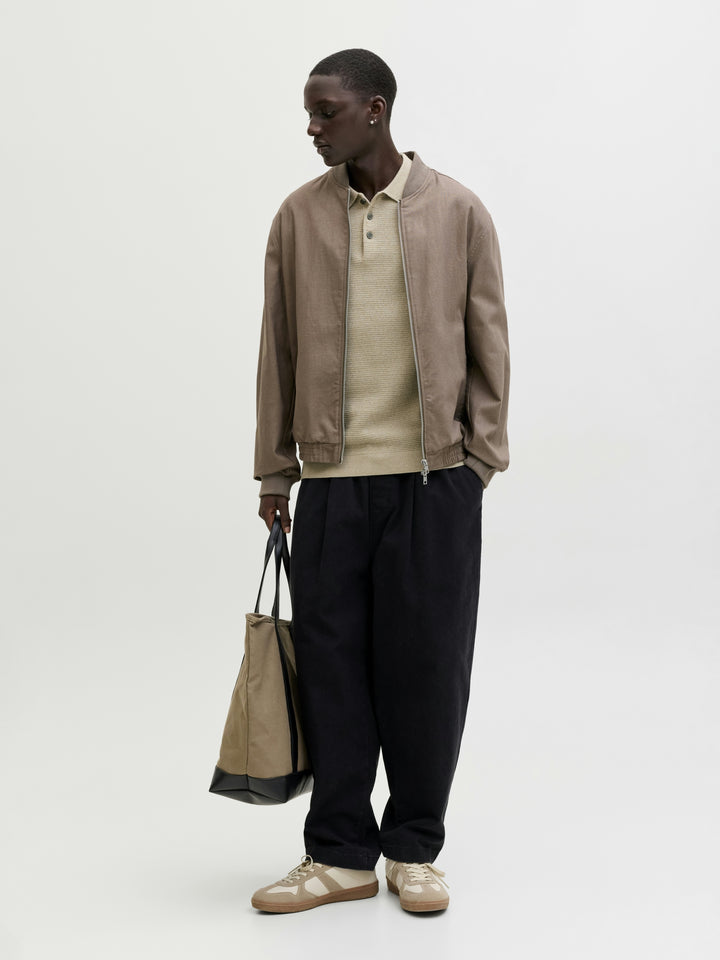 JPRBLURILEY KNIT POLO SS SN, Lemon Pepper/twist 305707001 Bild 3