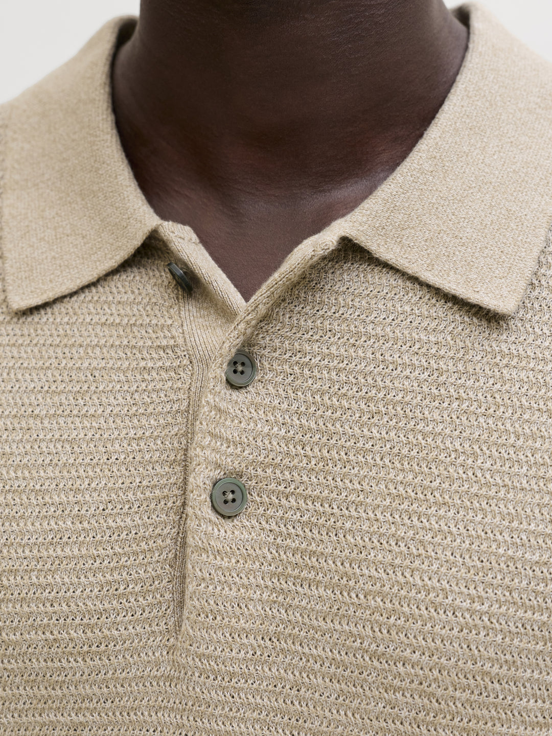 JPRBLURILEY KNIT POLO SS SN, Lemon Pepper/twist 305707001 Bild 5