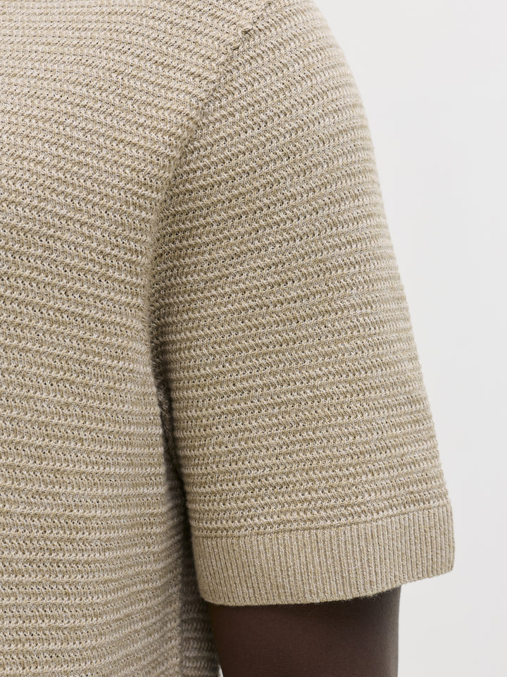 JPRBLURILEY KNIT POLO SS SN, Lemon Pepper/twist 305707001 Bild 6