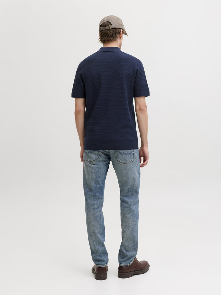 JPRBLURILEY KNIT POLO SS SN, Sky Captain 175917 Bild 4