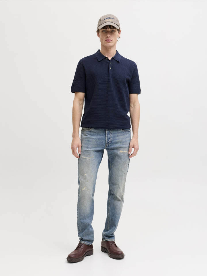 JPRBLURILEY KNIT POLO SS SN, Sky Captain 175917 Bild 6