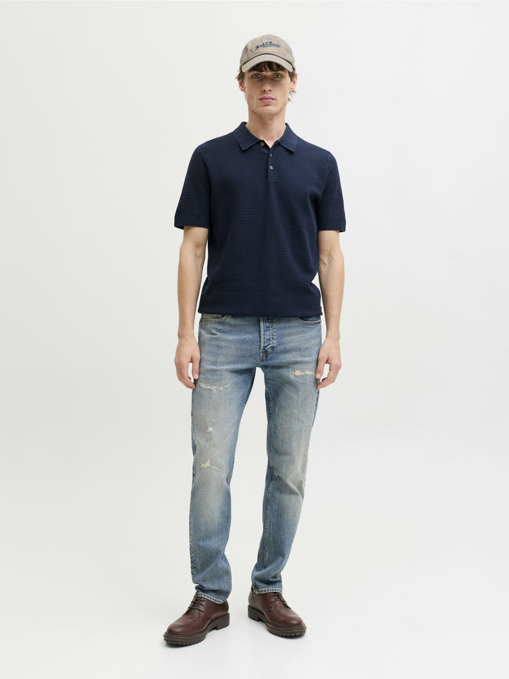 JPRBLURILEY KNIT POLO SS SN, Sky Captain 175917 Bild 6