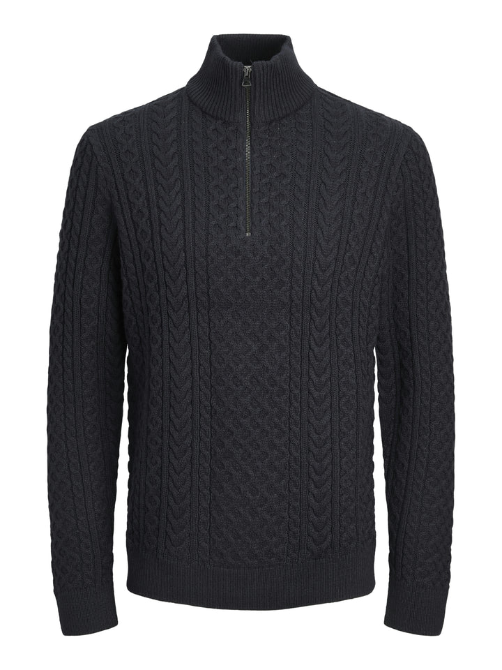 JPRBLUSEAN KNIT CABLE HALF ZIP SN, Dark Navy 175697 Bild 1