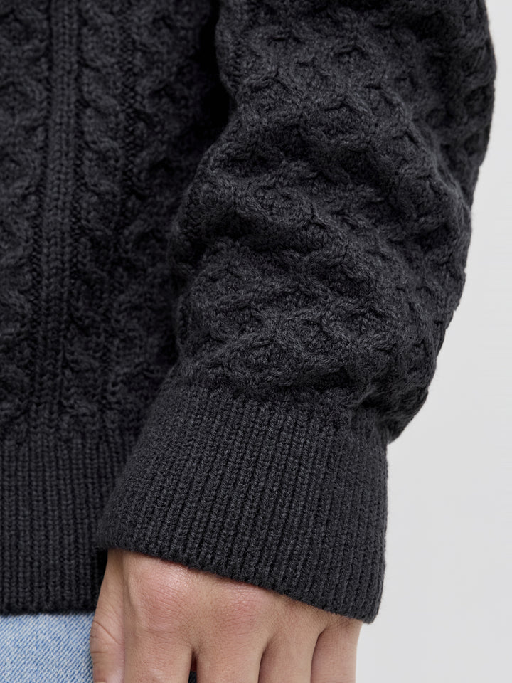 JPRBLUSEAN KNIT CABLE HALF ZIP SN, Dark Navy 175697 Bild 3